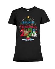 Marry Quarantine Christmas Premium Fit Ladies Tee tile