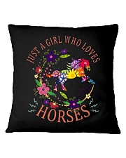 Just A Girl Who Loves Horses Square Pillowcase tile