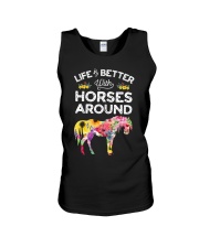 Life If Better With Horses Around Unisex Tank tile