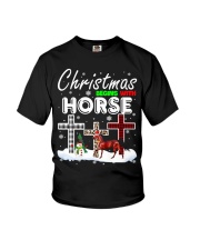 Christmas Begins With Horse Youth T-Shirt tile