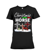 Christmas Begins With Horse Premium Fit Ladies Tee tile