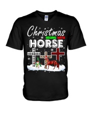 Christmas Begins With Horse V-Neck T-Shirt tile