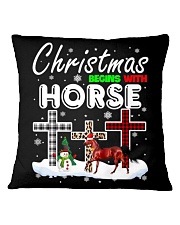 Christmas Begins With Horse Square Pillowcase tile