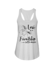 Love Is A Friendship Set To Music Ladies Flowy Tank tile