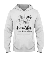 Love Is A Friendship Set To Music Hooded Sweatshirt tile