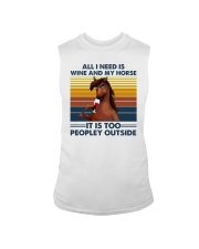 All i need is wine and my horse Sleeveless Tee tile