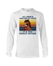All i need is wine and my horse Long Sleeve Tee tile