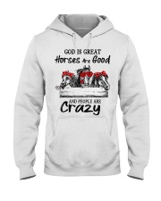 God Is Great Horses Are Good Hooded Sweatshirt tile
