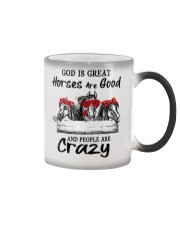 God Is Great Horses Are Good Color Changing Mug tile