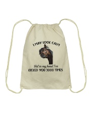 I May Look Calm Drawstring Bag tile