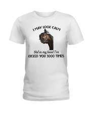 I May Look Calm Ladies T-Shirt front
