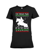 Oh What Fun It Is To Ride Premium Fit Ladies Tee tile