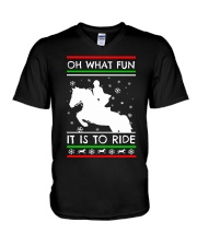 Oh What Fun It Is To Ride V-Neck T-Shirt tile