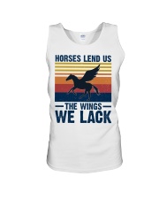 Horses lend us the wings we lack Unisex Tank tile