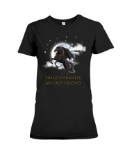 hello darkness my old friend Premium Fit Ladies Tee tile