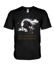 hello darkness my old friend V-Neck T-Shirt tile