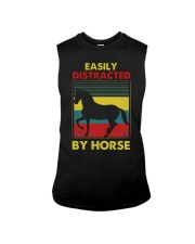 Easily distracted by horse Sleeveless Tee tile