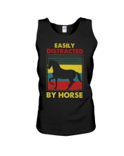 Easily distracted by horse Unisex Tank tile