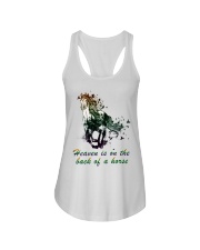 Heaven is on the back of a horse colors Ladies Flowy Tank tile