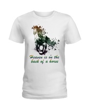 Heaven is on the back of a horse colors Ladies T-Shirt tile