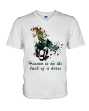 Heaven is on the back of a horse colors V-Neck T-Shirt tile