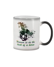 Heaven is on the back of a horse colors Color Changing Mug tile