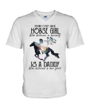 Behind Every Great Horse Girl V-Neck T-Shirt tile
