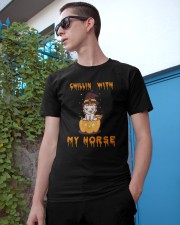 Chillin with my horse Classic T-Shirt apparel-classic-tshirt-lifestyle-17