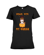 Chillin with my horse Premium Fit Ladies Tee tile