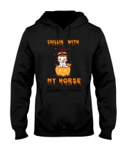 Chillin with my horse Hooded Sweatshirt tile