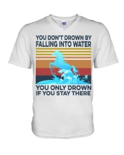 You Only Drown If You Stay There V-Neck T-Shirt tile