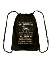 I May Seem Quiet And Reserved Drawstring Bag tile