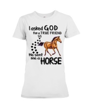 He Sent Me A Horse Premium Fit Ladies Tee tile