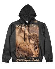 a girl and her horse it's a beautiful thing Women's All Over Print Hoodie tile