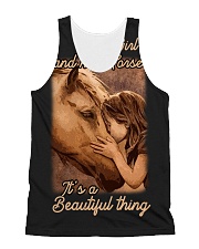 a girl and her horse it's a beautiful thing All-Over Unisex Tank tile