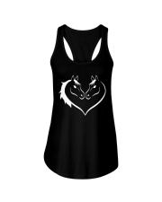 Heart Life Is Better With Horses Ladies Flowy Tank tile
