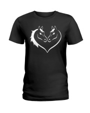 Heart Life Is Better With Horses Ladies T-Shirt tile