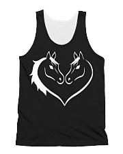 Heart Life Is Better With Horses All-Over Unisex Tank tile