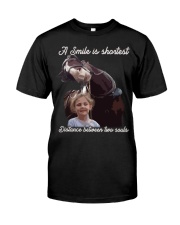 A smile is the shortest distance between two souls Classic T-Shirt tile