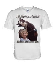 A smile is the shortest distance between two souls V-Neck T-Shirt tile