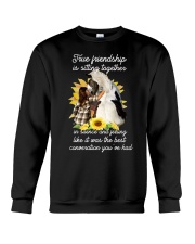 True friendship is sitting together Crewneck Sweatshirt tile