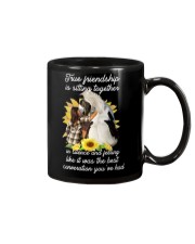 True friendship is sitting together Mug tile