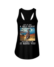 Life Is Like A Wild Horse Ladies Flowy Tank tile