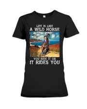 Life Is Like A Wild Horse Premium Fit Ladies Tee tile