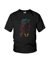 Minimal Neon Horse Youth T-Shirt tile