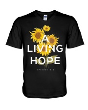 A LIVING HOPE - WARRIOR OF CHRIST V-Neck T-Shirt thumbnail