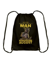 NEVER UNDERESTIMATE A MAN OF FAITH - AUGUST Drawstring Bag thumbnail
