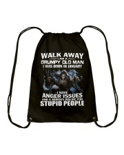 I AM A GRUMPY OLD MAN I WAS BORN IN JANUARY Drawstring Bag thumbnail