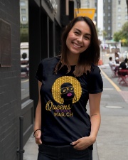 QUEENS ARE BORN IN MARCH Ladies T-Shirt lifestyle-women-crewneck-front-5