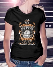 JULY GIRL WAS BORN WITH MY HEART ON MY SLEEVE Ladies T-Shirt lifestyle-women-crewneck-front-7